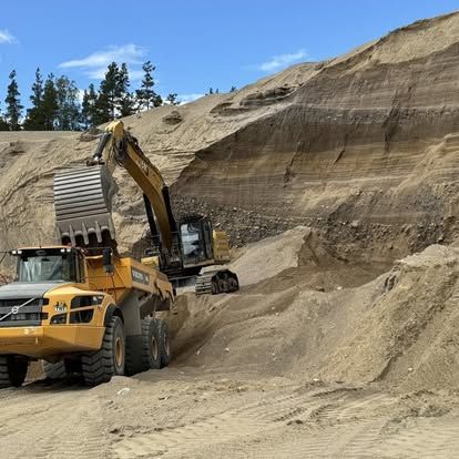 Caterpillar 340HW och Volvo A45G